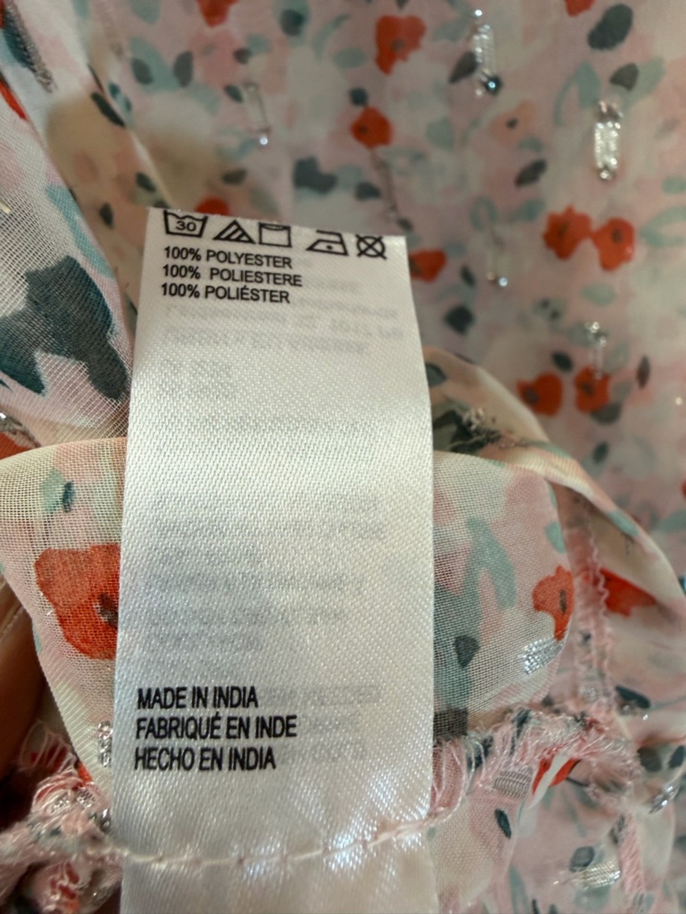 Anthropologie Pilcro Sheer Floral Tie Front Blouse OS NWT - Picture 11 of 11